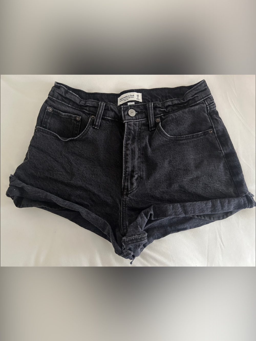 Abercrombie & Fitch Black High-Rise black shorts